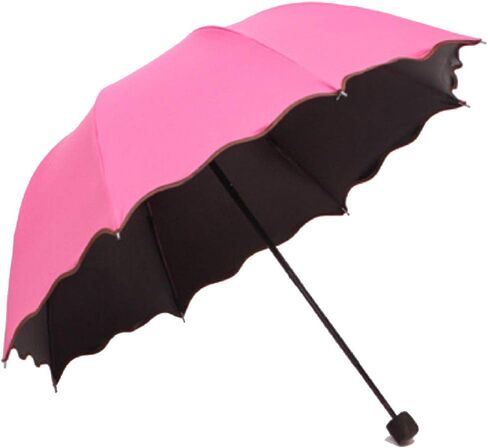 Travel Foldable compact Umbrellas Sun rain Umbrellas parasol with Met Water blomssom blooming material parasol in Saudi Arabia