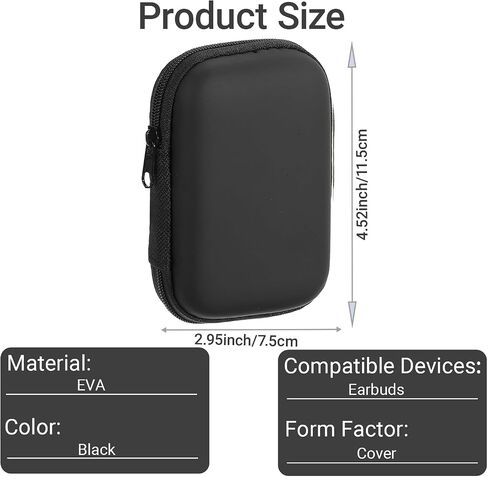 Portable Mini Storage Bag, Suitable for Electronic Accessory Handbags,can Store Power Cords, Chargers, Headphones Organizer, Black in Kuwait