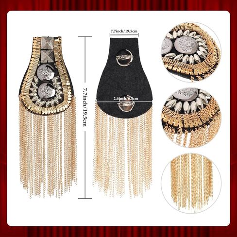 Kyson Nutcracker Costume Accessories Set Includes Red Soldier Hat Gold Epaulets Mustache White Gloves for Halloween Cosplay in Saudi Arabia