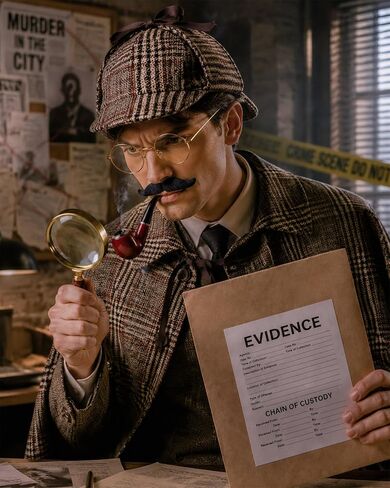 Detective Costume Accessories Set for Adults,Sherlock Holmes Kit,Deerstalker Hat,5X Magnifying Glass,Resin Pipe,Evidence Bag in Saudi Arabia