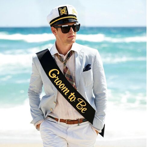 Chanaco Groom Captain Hat Groom to Be Sunglasses Bachelorette Party Favors Decorations Wedding Accessories Bridal Shower Sashes Engagement Gifts in Kuwait