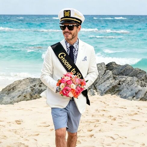 Chanaco Groom Captain Hat Groom to Be Sunglasses Bachelorette Party Favors Decorations Wedding Accessories Bridal Shower Sashes Engagement Gifts in Kuwait