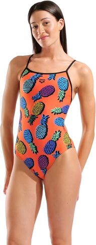 Arena Women's Performance Pineapples Swimsuit Tie Back Competition Training Sports Bathing Suit in Kuwait