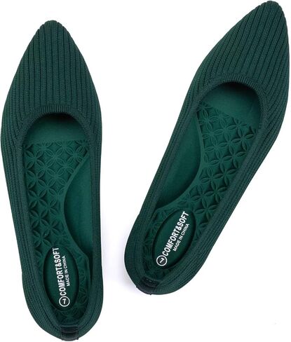 Frank Mully Women's Flats Knit Pointed Toe Ballet Flats Arch Support Machine Washable Shoes Women Dressy Comfortable in Kuwait