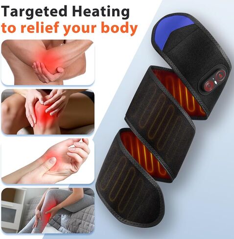 Cordless Heating Pad for Arm Elbow Wrist Leg Pain Relief, Red Light Knee Ankle Heating Pads, Heated Elbow Brace Wrap Heating Pad for Arm, Wrist, Ankle, Leg with 3 Heating Levels in Saudi Arabia