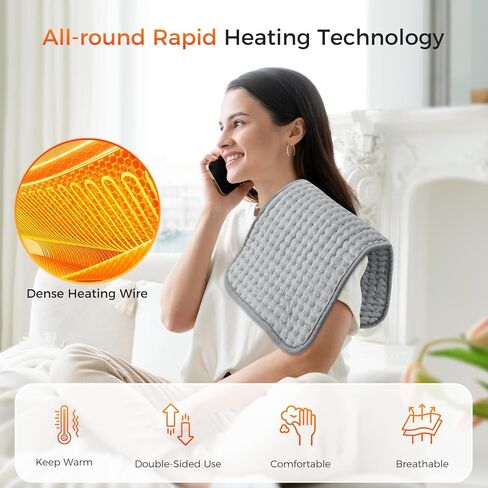 Heating Pad 24 x 12 inches Electric Heating Pad for Back, Shoulder, Neck, Knee, Arms Heat Pad 4 Timer Auto Shut Off & 9 Temperature in Saudi Arabia