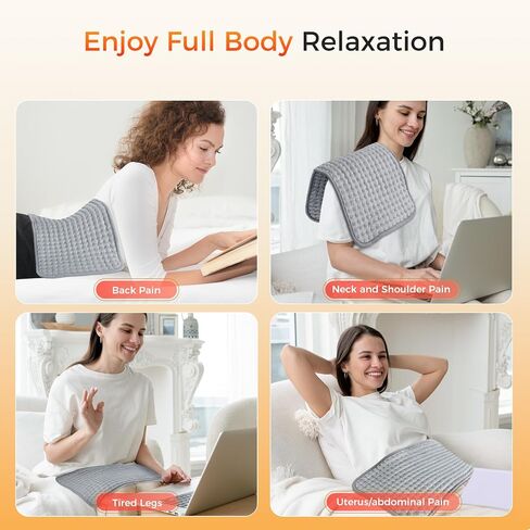 Heating Pad 24 x 12 inches Electric Heating Pad for Back, Shoulder, Neck, Knee, Arms Heat Pad 4 Timer Auto Shut Off & 9 Temperature in Saudi Arabia