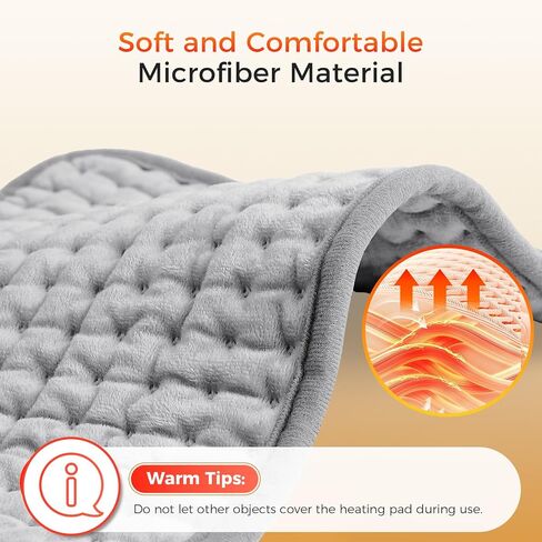Heating Pad 24 x 12 inches Electric Heating Pad for Back, Shoulder, Neck, Knee, Arms Heat Pad 4 Timer Auto Shut Off & 9 Temperature in Saudi Arabia