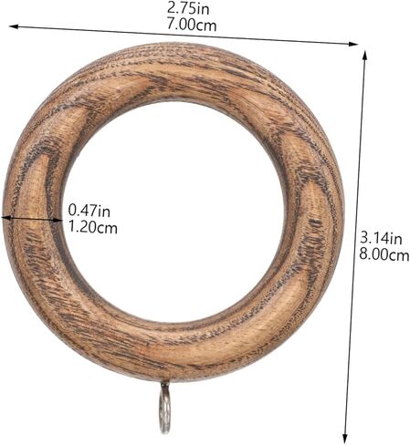BESTOYARD 2pcs Curtain Wooden Ring Decorative Wall Hook Tie Backs for Curtains Easy Install in Kuwait