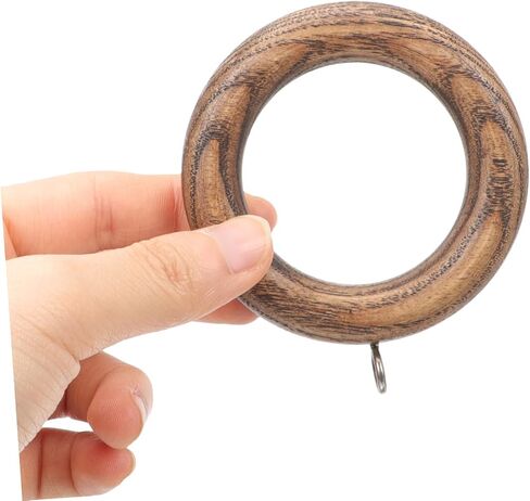 BESTOYARD 2pcs Curtain Wooden Ring Decorative Wall Hook Tie Backs for Curtains Easy Install in Kuwait
