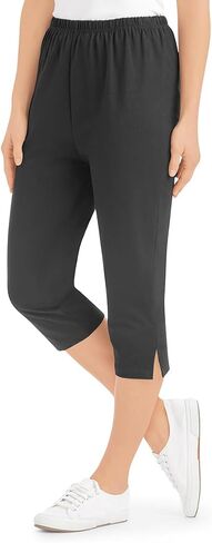 Collections Etc Comfortable Elasticized Waistband Capris Leggings in Kuwait