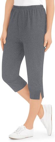 Collections Etc Comfortable Elasticized Waistband Capris Leggings in Kuwait
