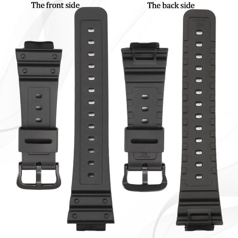 سوار ساعة بديل من الراتنج الأسود متوافق مع Casio G-Shock DW5600UE-1V DW-5600BB-1CR DW-5600UBB-1ER DW5600RL-1 - حزام قابل للتعديل للرجال in Kuwait