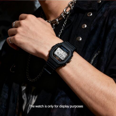 سوار ساعة بديل من الراتنج الأسود متوافق مع Casio G-Shock DW5600UE-1V DW-5600BB-1CR DW-5600UBB-1ER DW5600RL-1 - حزام قابل للتعديل للرجال in Kuwait