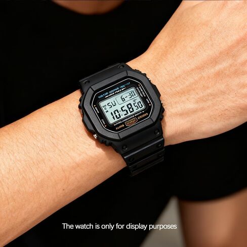 سوار ساعة بديل من الراتنج الأسود متوافق مع Casio G-Shock DW5600UE-1V DW-5600BB-1CR DW-5600UBB-1ER DW5600RL-1 - حزام قابل للتعديل للرجال in Kuwait
