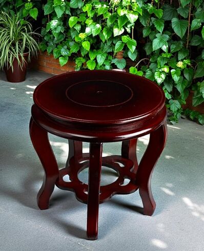 Wooden Fishbowl Display Vase Pot Tall Planter Stand Plant Pot Display Stand (11") in Saudi Arabia