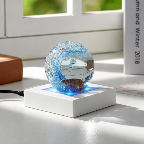 ZEERSHEE 3.1" LED Display Pedestal with Multi-Color Lighted Base – Professional Crystal Display Stand for Glass Art, 3D Laser Crystals & Figurines – Versatile Pedestal for Desktop & Office Decor in Saudi Arabia