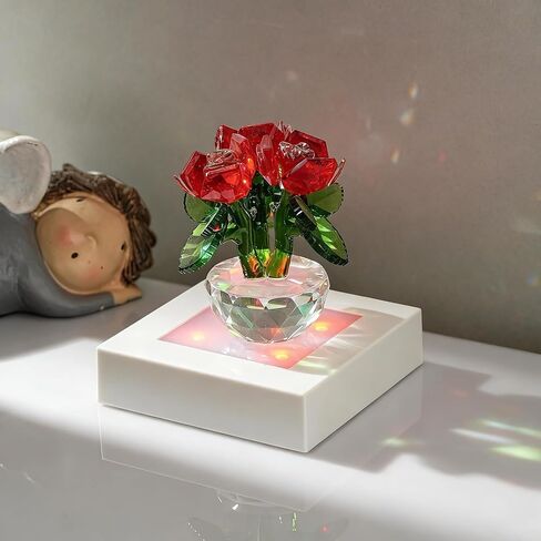 ZEERSHEE 3.1" LED Display Pedestal with Multi-Color Lighted Base – Professional Crystal Display Stand for Glass Art, 3D Laser Crystals & Figurines – Versatile Pedestal for Desktop & Office Decor in Saudi Arabia
