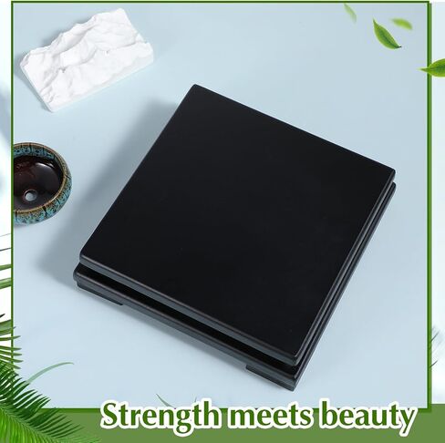 2 Pcs Square Wooden Display Stand, 6.9" x 6.7" x 2" Wood Display Base Square Vase Riser Teapot Aquarium Lamp Base Home Decoration in Saudi Arabia