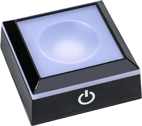 ZEERSHEE 3.1" LED Display Pedestal with Multi-Color Lighted Base – Professional Crystal Display Stand for Glass Art, 3D Laser Crystals & Figurines – Versatile Pedestal for Desktop & Office Decor in Saudi Arabia