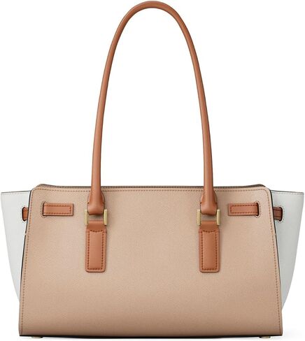 Michael Kors Women's Hamilton Moderne Small Shoulder Tote, Gold-Tone Hardware/Urbino Leather/Khaki Multi in Saudi Arabia