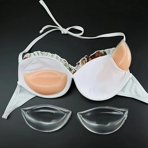 SL Sursarbelor Women Silicone Bra Inserts Clear Soft Gel Push Up Bra Pads Enhancer Bra Padding for Swimsuit in Saudi Arabia