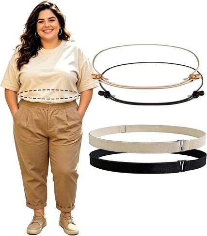 Adjustable Crop Tuck Belt(23.6" to 75") Elastic Waist Band to Change The Style & Secure Sweaters & Tops, and Shirts in Kuwait