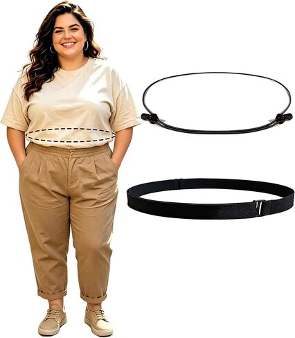 Adjustable Crop Tuck Belt(23.6" to 75") Elastic Waist Band to Change The Style & Secure Sweaters & Tops, and Shirts in Kuwait