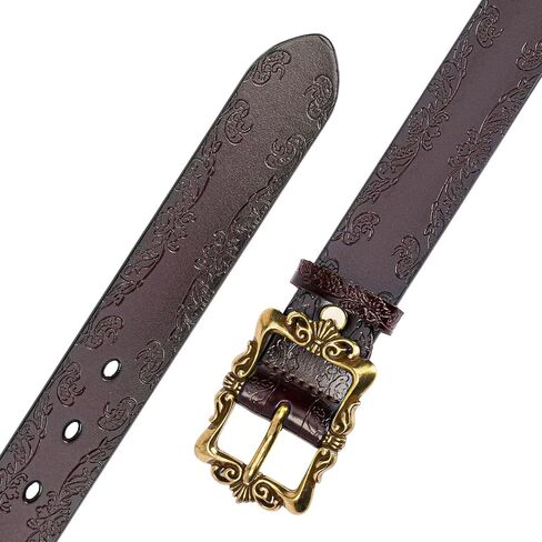 Womens Leather Belt Fashion Soft Waist Belt with Pin Buckle for Jeans Dress Leisure Pants in Saudi Arabia