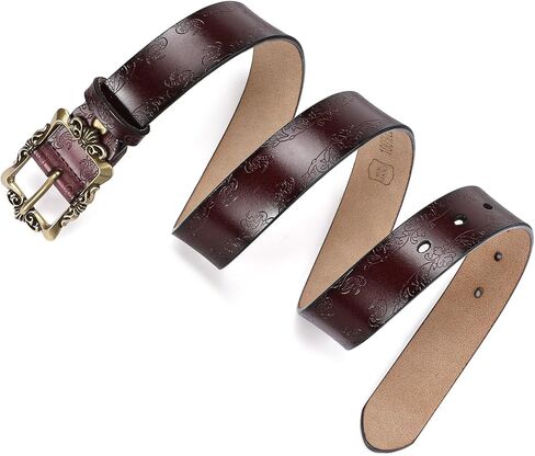 Womens Leather Belt Fashion Soft Waist Belt with Pin Buckle for Jeans Dress Leisure Pants in Saudi Arabia
