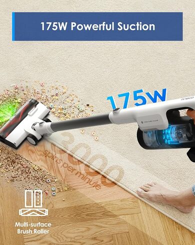 Tineco Pure ONE Station 5 Cordless Smart Vacuum with 2.5L Auto Dust Base, Full-Path Self-Cleaning, 175W Suction, ZeroTangle Tech, iLoop Smart Sensor, Suitbale for Hard Floor & Carpet in Kuwait