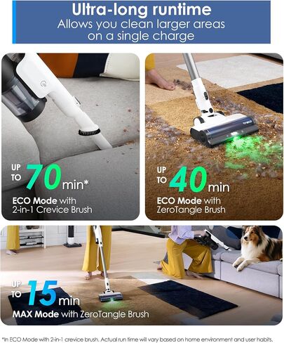Tineco Pure ONE Station 5 Cordless Smart Vacuum with 2.5L Auto Dust Base, Full-Path Self-Cleaning, 175W Suction, ZeroTangle Tech, iLoop Smart Sensor, Suitbale for Hard Floor & Carpet in Kuwait