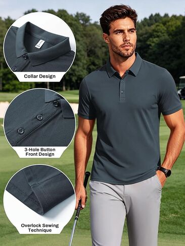 NELEUS Men's Polo Shirt Quick Dry Performance Short Sleeve Tactical Shirts Pique Jersey Golf Shirt in Kuwait