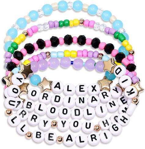 AICase for Alex Warren Merch Gifts Inspired Bracelets 5 Pcs Stackable Stretch Beaded Friendship Bracelets Concert Outfit Album lightstick Vinyl Poster Sticker Merchandise Gifts for Fans Birthday in Kuwait