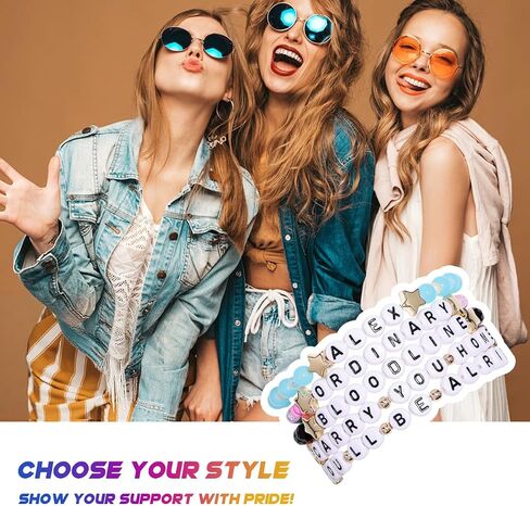 AICase for Alex Warren Merch Gifts Inspired Bracelets 5 Pcs Stackable Stretch Beaded Friendship Bracelets Concert Outfit Album lightstick Vinyl Poster Sticker Merchandise Gifts for Fans Birthday in Kuwait