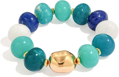 Chunky Beaded Bracelet for Women Trendy Fashion Statement Multicolor Big Resin Bead Bracelets Summer Beach Boho Charm Stretch Bracelet Jewelry in Kuwait