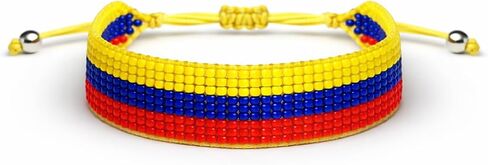 Flag Handmade Bracelets, Adjustable Beaded Bracelets for Men Women, Patriotic Bracelet for Soccer Fans, International Soccer Match Accessory, Home Country Pride Sports Jewelry in Saudi Arabia