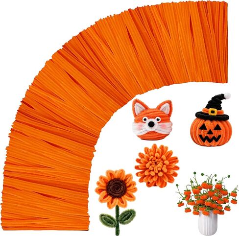 Chenille Stem Art Supplies - 200pcs Solid Color Pipe Cleaners Set for DIY Crafts and Decorations in Saudi Arabia