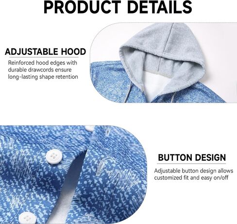 Hooded Flannel Men Shacket Plaid Button-Up Lightweight Cotton Shirt Jacket Casual Work & Outdoor Layer,S-XXL in Saudi Arabia