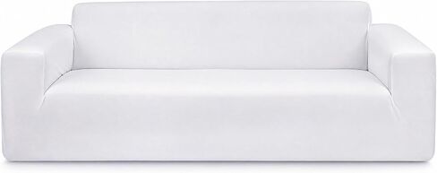 Tigeen 100% Dual Waterproof Couch Cover, 96 x 40'' White Cream Sofa Slip Cover Large Bed Sofa Slipcover Allergen & Bug Blocking Couch Encasement Leakproof Furniture Protector for Pets Dog Cat in Kuwait