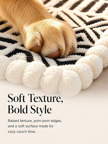 HANAHREUM Couch Covers for Sofa, Boho Aztec Western Dog Cover Washable, Non Slip Soft Thick Pet Couch Protector, Black White Pad for Loveseat & 2 Seater (Black White, 27.6"x70.9") in Saudi Arabia
