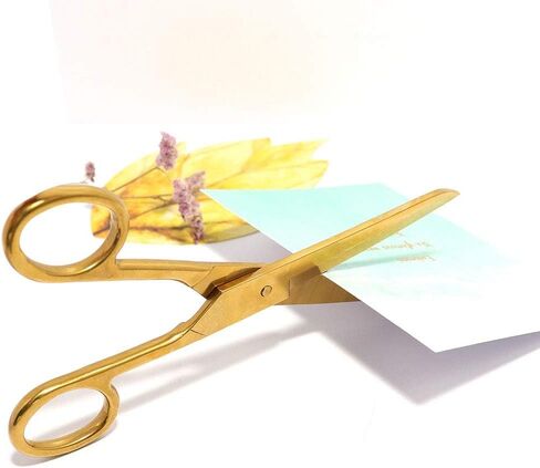MultiBey Scissors Straight Recycled Stainless Steel 7" Copper Gold Multipurpose Fabric Leather Arts and Crafts Paper Shears Heavy Duty in Kuwait