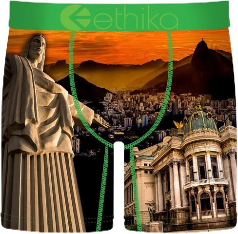 سروال داخلي رجالي متوسط ​​الطول من Ethika، طول ممتد، يتمدد في 4 اتجاهات مع حزام خصر مميز in Kuwait