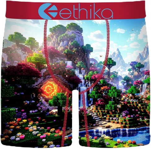 سروال داخلي رجالي متوسط ​​الطول من Ethika، طول ممتد، يتمدد في 4 اتجاهات مع حزام خصر مميز in Kuwait