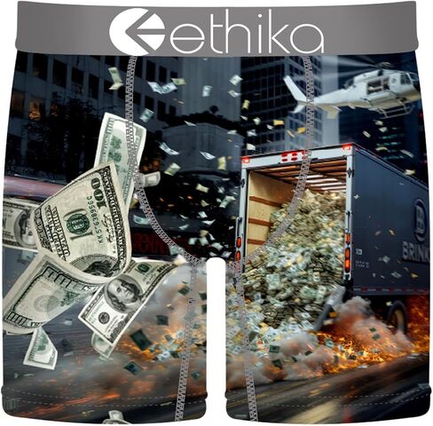 سروال داخلي رجالي متوسط ​​الطول من Ethika، طول ممتد، يتمدد في 4 اتجاهات مع حزام خصر مميز in Kuwait