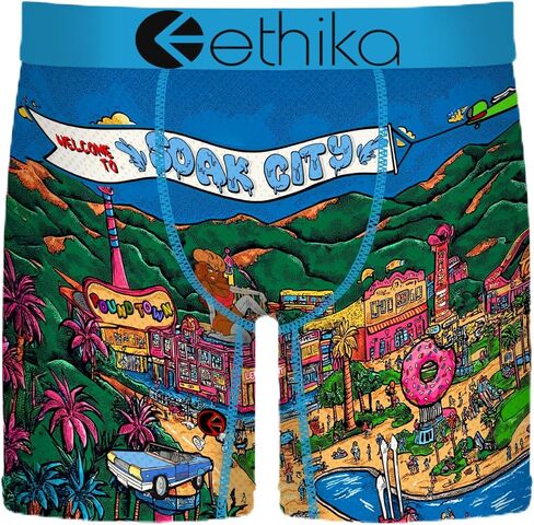 سروال داخلي رجالي متوسط ​​الطول من Ethika، طول ممتد، يتمدد في 4 اتجاهات مع حزام خصر مميز in Kuwait