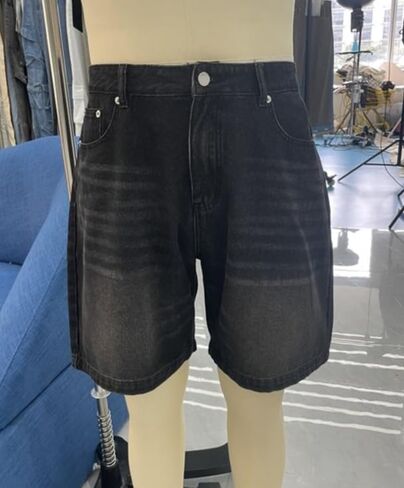 Baggy Jean Shorts Men,y2k Jorts Hip Hop, Mens Denim Shorts Loose Fit Vintage Streetwear Summer in Kuwait