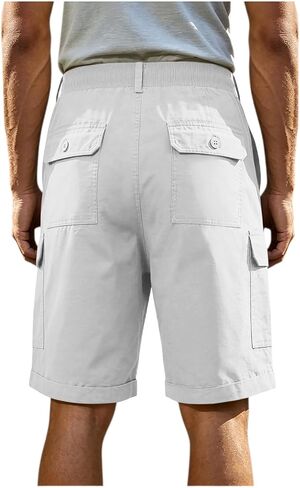 Mens Cargo Shorts Casual Lightweight Work Utility Shorts for Men with Multi Pockets Outdoor Summer Vacation Outfits in Saudi Arabia