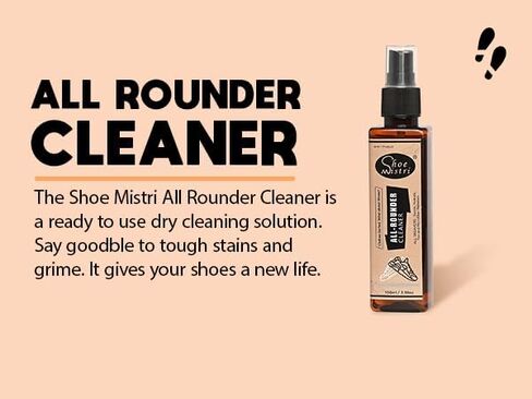 Shoe Mistri Shoe All Rounder Cleaner Spray, Quick Leather Cleaner, Liquid Cleaning Spray, Best for Suede, Nubuck, Canvas, Knit, Mesh and Most Other Absorbent Fabrics in Saudi Arabia