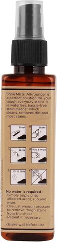 Shoe Mistri Shoe All Rounder Cleaner Spray, Quick Leather Cleaner, Liquid Cleaning Spray, Best for Suede, Nubuck, Canvas, Knit, Mesh and Most Other Absorbent Fabrics in Saudi Arabia